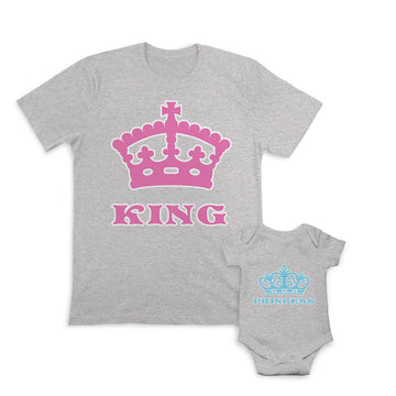 Daddy and Baby Matching Outfits King Crown Ruler - Princess Crown Cotton