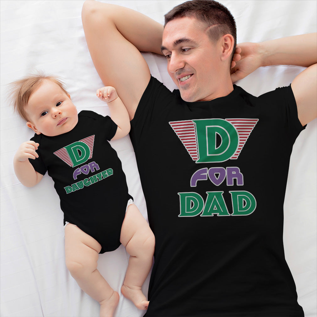 Cute Rascals Daddy and Baby Matching Outfits D For Daughter D Dad