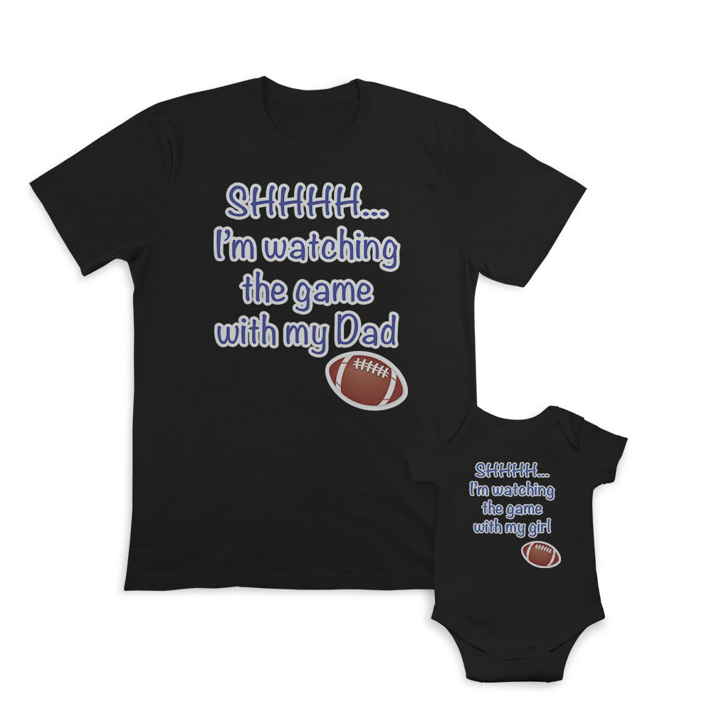 Cute Rascals® Daddy and Baby Matching Outfits Watching Dad Rugby