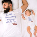 Daddy and Baby Matching Outfits Watching The Game with My Dad Rugby Ball - Girl