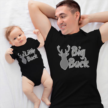 Daddy and Baby Matching Outfits Big Buck Reindeer - Little Buck Reindeer Cotton