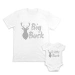 Daddy and Baby Matching Outfits Big Buck Reindeer - Little Buck Reindeer Cotton