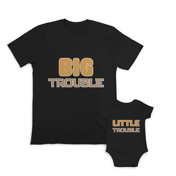 Daddy and Baby Matching Outfits Big Trouble - Little Trouble Cotton