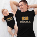 Daddy and Baby Matching Outfits Big Trouble - Little Trouble Cotton