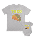 Daddy and Baby Matching Outfits Taquito Mexican Food - Taquito Mexican Food