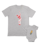 Daddy and Baby Matching Outfits Golf Player Sports - Golf Bags Sports Cotton