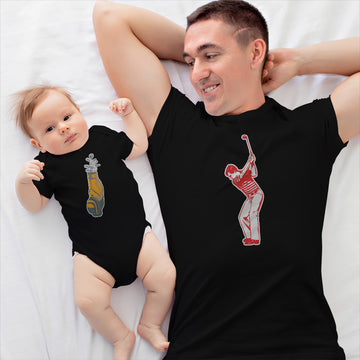 Daddy and Baby Matching Outfits Golf Player Sports - Golf Bags Sports Cotton