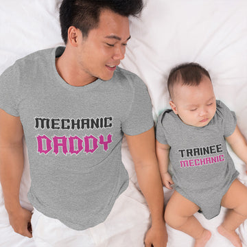 Daddy and Baby Matching Outfits Mechanic Daddy - Trainee Mechanic Cotton