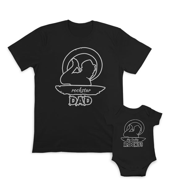 Daddy and Baby Matching Outfits Roar Son Lion Adorable Dinosaur - Rock Star Dad