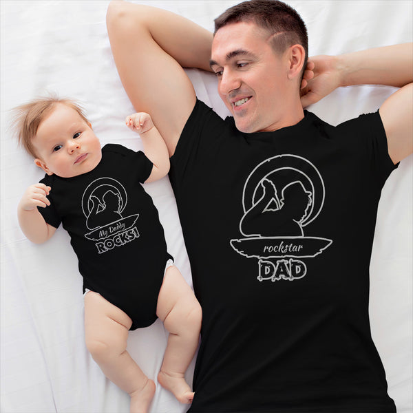 Roar Son Lion Adorable Dinosaur - Rock Star Dad