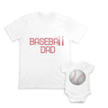 Daddy and Baby Matching Outfits My Heart Full Daughter - Baseball Dad Bat Sports