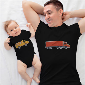 Daddy and Baby Matching Outfits Undercover Superhero Buddy Trucks Transportation