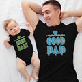 Daddy and Baby Matching Outfits Good Dad Heart Star - Best Baby Heart Cotton