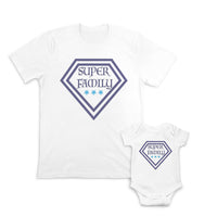 Daddy and Baby Matching Outfits Super Family Star Affection - Super Family Star