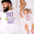 Daddy and Baby Matching Outfits Dad Mode Button Arrow - Baby Mode Button Arrow