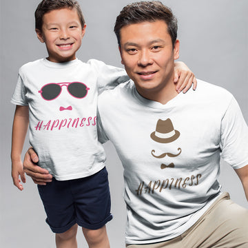 Daddy and Me Outfits Happiness Hat Bow Beard - Happiness Bow Shades Cotton