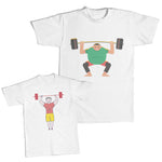 Daddy and Me Outfits Good Dad Sweet - Gym Dad Weight Lifting Cotton