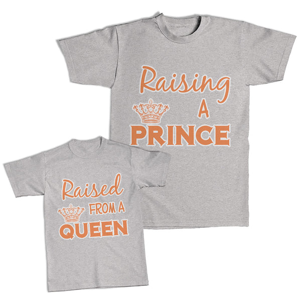 Daddy and Me Outfits Raising A Prince Crown - Raised from A Queen Crown Cotton