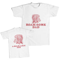 Daddy and Me Outfits Baseball Ball Roar Dad Lion Handsome Dinosaur Cotton