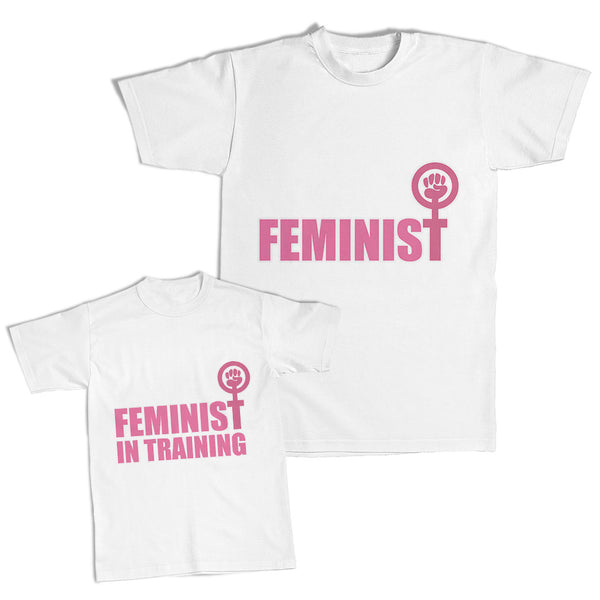 Daddy and Me Outfits Feminist Female Symbol - in Training Female Cotton