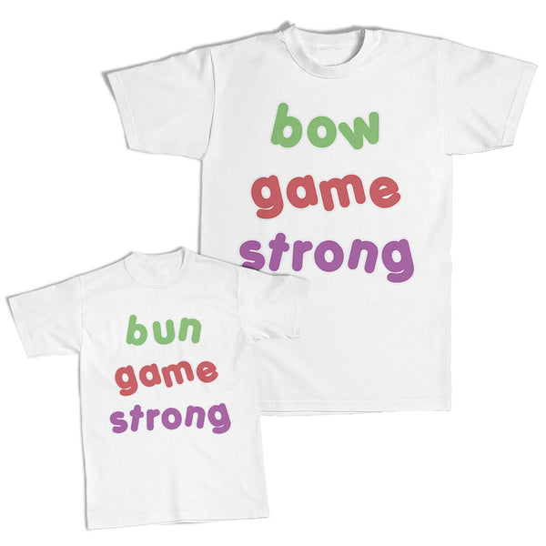 Daddy and Me Outfits Little Friend Running Baby - Bow Game Strong Cotton