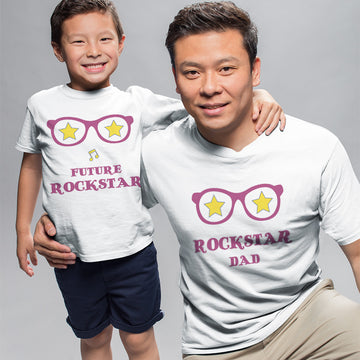 Daddy and Me Outfits Rock Star Dad Star - Future Rock Shades Star Music Cotton