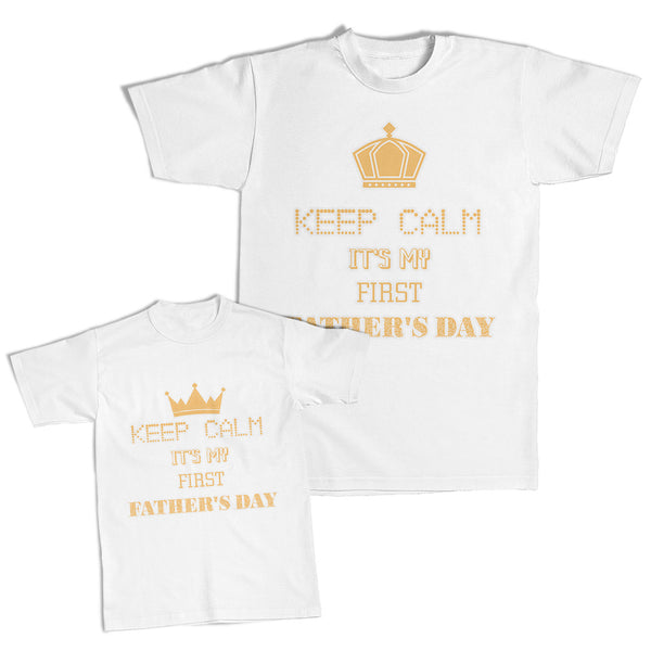 Daddy and Me Outfits Monster Ugly - Keep Calm My Fathers Day Crown Cotton