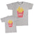 Daddy and Me Outfits Fun Day Football Sports French Fries Snacks Large Cotton