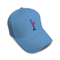 Kids Baseball Hat Flamingo Pink Body Style A Embroidery Toddler Cap Cotton - Cute Rascals