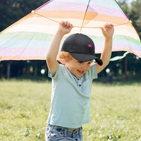 Kids Baseball Hat Flamingo Pink and Lavender Embroidery Toddler Cap Cotton - Cute Rascals