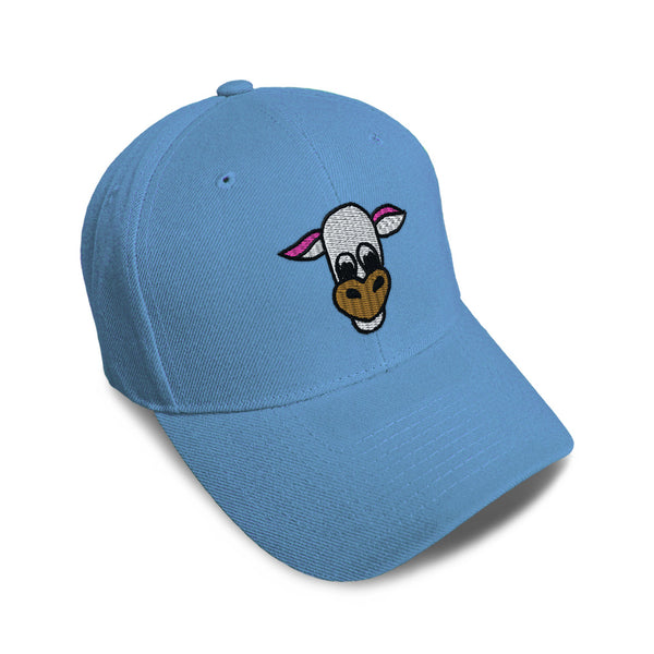 Kids Baseball Hat Funny Cow Face Embroidery Toddler Cap Cotton - Cute Rascals