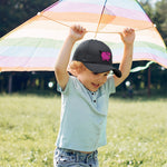 Kids Baseball Hat Pink Piggy Embroidery Toddler Cap Cotton - Cute Rascals