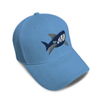 Kids Baseball Hat Angry Shark with Big Teeth Embroidery Toddler Cap Cotton - Cute Rascals