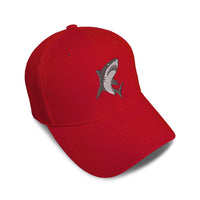 Kids Baseball Hat Big Angry Shark Embroidery Toddler Cap Cotton - Cute Rascals