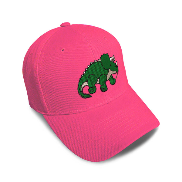 Kids Baseball Hat Triceratops Dinosaur A Embroidery Toddler Cap Cotton - Cute Rascals