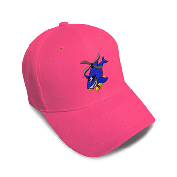 Kids Baseball Hat Kids Sharkcopter Embroidery Toddler Cap Cotton