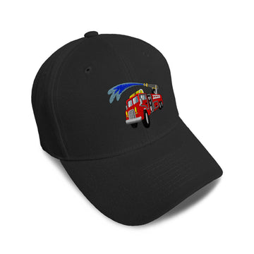 Kids Baseball Hat Kids Firetruck Embroidery Toddler Cap Cotton