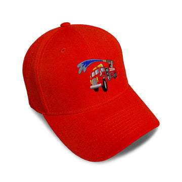 Kids Baseball Hat Kids Firetruck Embroidery Toddler Cap Cotton