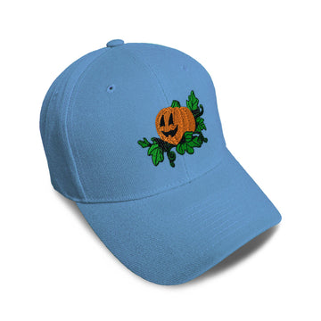 Kids Baseball Hat Jack-O-Lantern Embroidery Toddler Cap Cotton