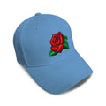 Kids Baseball Hat Rose Flower Embroidery Toddler Cap Cotton