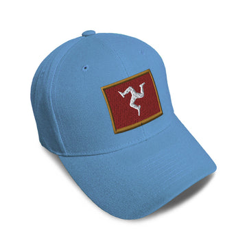 Kids Baseball Hat Isle of Man Embroidery Toddler Cap Cotton