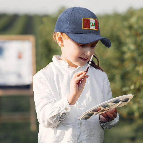 Kids Baseball Hat Peru Embroidery Toddler Cap Cotton - Cute Rascals