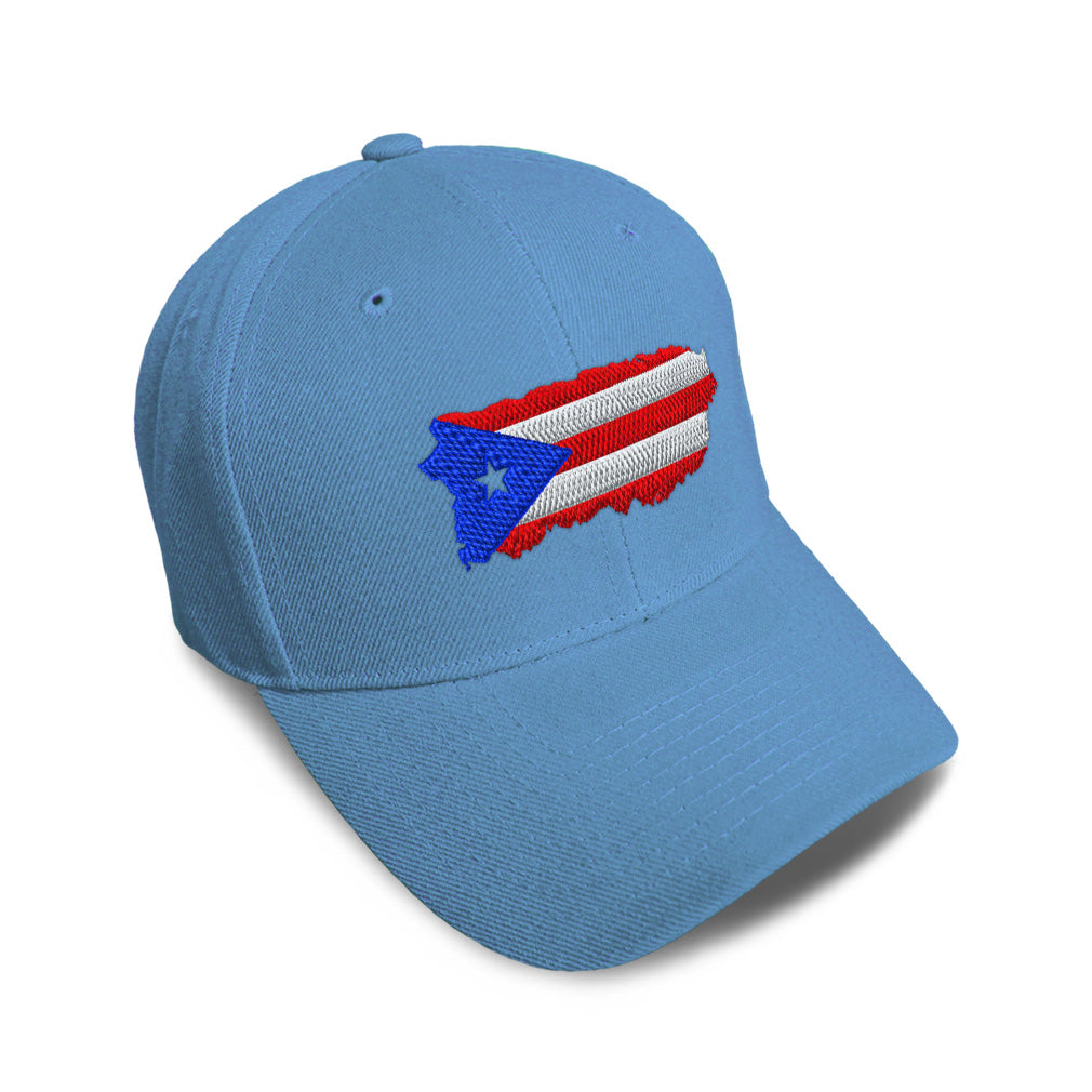 Puerto Rico Snapback Caps With Flag Printed Under Visor PR 