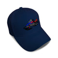 Kids Baseball Hat Royal Blue Snowmobile Embroidery Toddler Cap Cotton