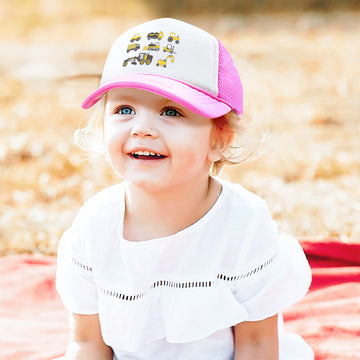 Cute Rascals® kids Trucker Hats School Bus Smiling toddler hat