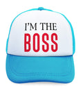 Kids Trucker Hats I'M The Boss Lion Funny Humor Boys Hats & Girls Hats Cotton