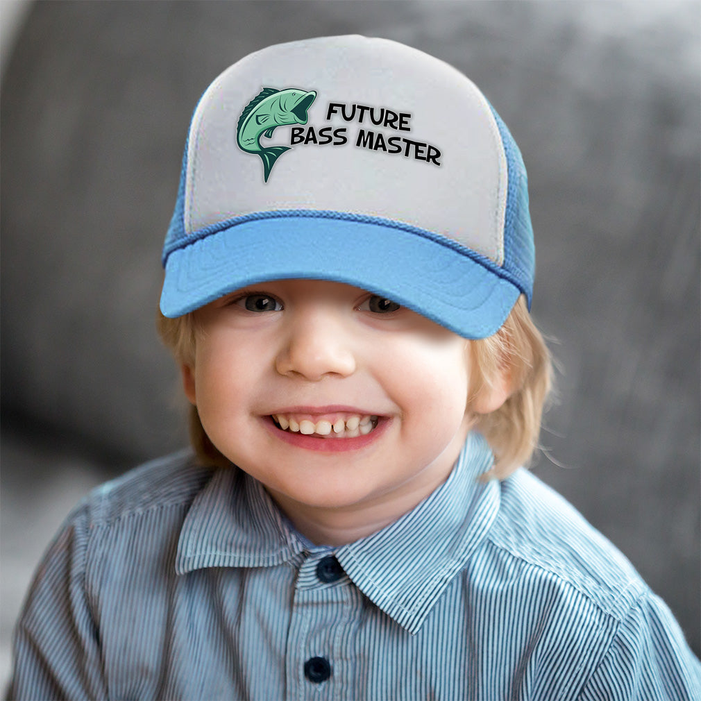 Cute Rascals® kids Trucker Hats Future Bass Master Fishing Ocean Sea