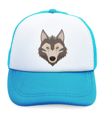 Kids Trucker Hats Wolf Head Boys Hats & Girls Hats Baseball Cap Cotton