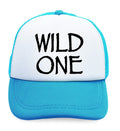 Kids Trucker Hats Wild 1 Year Old First Birthday Funny Humor Style B Cotton