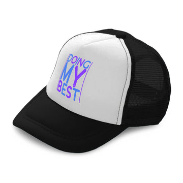 Kids Trucker Hats Doing My Best Boys Hats & Girls Hats Baseball Cap Cotton